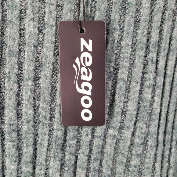 Zeagoo Womens Ribbed Knit Long Sleeve Crop Top - XL Evergreen Soft & Cozy - Picture 3 of 10